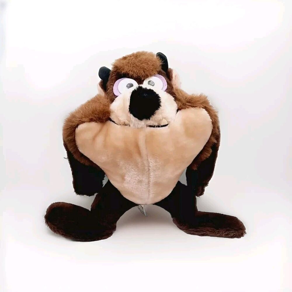 Vintage Tasmanian Devil Plush Warner Bros Taz 12" x 11"  Stuffed Animal 1971